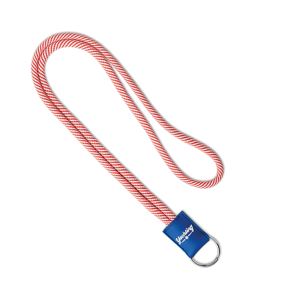Lanyard con etiqueta de PVC de cordón en 2 tonos